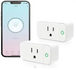 Mini Smart Plug, WiFi Smart Outlet Compatible with Alexa and Google Assistant, WiFi Socket with Remote Control and Timer Function, No Hub Required, ETL&FCC Approvel