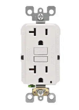 Leviton Self-Test SmartlockPro Slim GFCI Non-Tamper-Resistant Receptacle with LED Indicator (3 Pack), GFNT2-3W, White