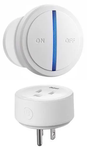 Mini Remote Control Outlet Switch, Portable, Magnetic Suction & Removable Wireless Plug Switch, No Wiring No WiFi, 300 ft, 15A/1500W, Programmable, for Household Appliances