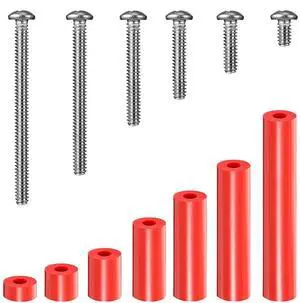 195 Pieces Electrical Outlet Extender Kit 105 Pieces Outlet Screw Spacers and 90 Pieces 6-32 Thread Flat Head Device Mounting Screws for Household and Industrial Electricity