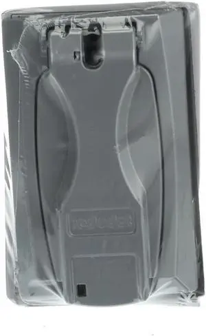 Thomas & Betts DCCU Red Dot Universal Flip-Lid Weatherproof Receptacle Cover, 1 Gang, Silver