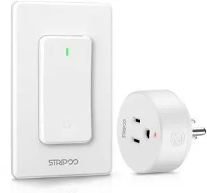 Garbage Disposal Wireless Switch, Garbage Disposal Button, 15A/1500W Plug-in Power, 300ft RF Range, Overload Protection Remote Control Outlet for Home Appliances
