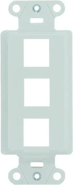 On-Q WP3413WH10 High Impact Flame Retardant Plastic 3-Port Decorator Outlet Strap, White, 10 Count