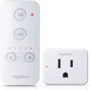 Remote Control Outlet Plug, Timer Outlet with Remote, 500ft Range Wireless Remote Light Switch, 15A/1500W Timer Plug, Remote Plug in on Off Switch, 4000V Anti-Surge, Light Control for Bedroom