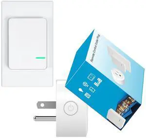 Remote Control Outlet Plug 1250W/10A for Household Appliances,Remote Outlet Switch for Lights/Fans/Christmas Lights/Small ApplianceUp to 100 ft remote range,No Wiring Needed, No Wi-Fi Required.