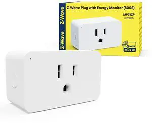 Minoston Z-Wave 800 Series Zwave Plug with Energy Monitoring, Power Meter Z-Wave Outlet Switch, Z-Wave hub Required, Work with SmartThings, Wink, Vera, Z-Box Hub, Home Assistant (MP31ZP)