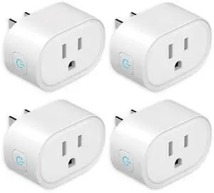YNF Mini Smart Plug, Simple Setup with One Voice Command, Smart Plugs That Compatible with Alexa , Remote Control, Timer & Schedule, BLE Mesh Plug Requires Alexa Echo 4 Pack