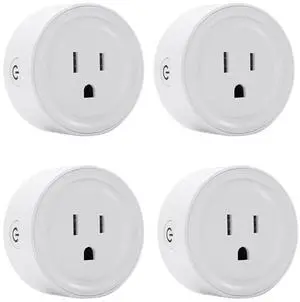 Smart Plug Mini 4-Pack, Wi-Fi Outlets for Smart Home Wi-Fi Plug with Alexa/Google Home/Smart Life, Smart Home hubTimer on/Off Plug, Schedule Built-in app, Mini Wireless Outlet, no hub Required