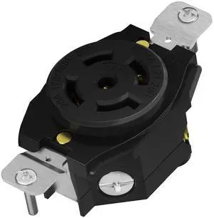 ENERLITES Industrial Grade Locking Receptacle, 20A, NEMA L21-20R, UL Listed, 66602-BK, Black