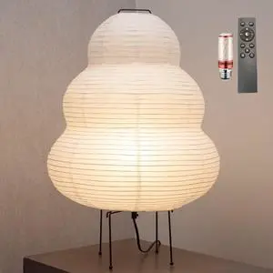 Akari Noguchi Japanese Paper Floor Lamp  Rice Paper Lantern Lamp  Japanese Japandi Floor Lamp for Soft Ambient Lighting