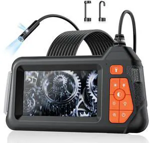 Endoscope Camera with Light: Dual Lens Industrial Endoscope Borescope - 1080P HD Borescope Camera with Light- 16.4FT Flexible Waterproof Inspection Bore Scope for Plumbing Automotive Sewer