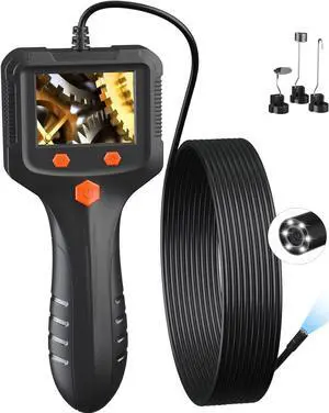 Daxiongmao BorescopeEndoscope Camera with Light, 1080P HD Borescope Tools with 8 Adjustable LED Lights, Endoscope with 11.5ft Semi-Rigid Snake Camera, Gadgets for Men2.4
