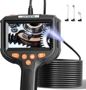 Endoscope Camera with Light, 5.5mm Waterproof Borescope with 4.3" HD Screen, 6.6ft Semi-Rigid Cable for Automotive, Plumbing, Pipe Inspection