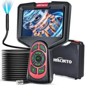Autofocus Endoscope with 5" Screen, ES550 Auto Focus Industrial Borescope Inspection Camera, 16.5FT Gooseneck Probe, IPS LCD Screen, LED Lights & Case