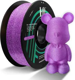 Glitter PLA Filament, Twinkling 3D Printer Filament, PLA Filament 1.75mm Dimensional Accuracy +/- 0.02mm, 1KG Spool (2.2 lbs), Fit Most FDM Printer (Glitter Purple) Glitter PLA Filament, Twinkling 3D Printer Filament, PLA Filament 1.75mm Dimensional Accuracy +/- 0.02mm, 1KG Spool (2.2 lbs), Fit Most FDM Printer (Glitter Purple)