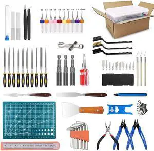 82 Pcs 3D Printer Tool Kit with Case, 3D Printing Tools with Accessories of Deburring Tool, Nozzle Cleaning Kit, Screwdriver Kit, Tube Cutter for 3D Print Removing, Cleaning, Finishing, Carving