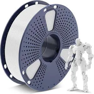 SUNLU PLA 3D Printer Filament PLA Filament 1.75mm, Neatly Wound 3D Printing Filament, Dimensional Accuracy +/- 0.02 mm, Fit Most FDM 3D Printer, 1kg Spool (2.2lbs), Good for Lithophane, White