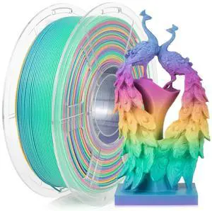 IEMAI Rainbow PLA Filament 1.75mm, Fast Color Changing Gradient, High-Speed 3D Printer Filament Up to 600mm/s, 1kg Spool for Artistic Creations & Home Decor