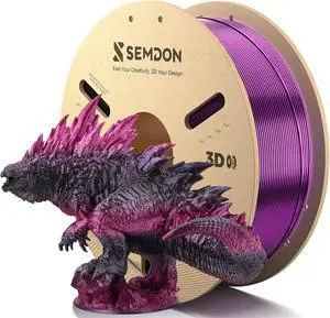 3D Printer Filament 3D Printer with Filament Pla Filament 1.75mm Rainbow Pla,3D Printer Filament Dimensional Accuracy of +/- 0.02mm and Fit Most FDM (Gradient Purple Black)