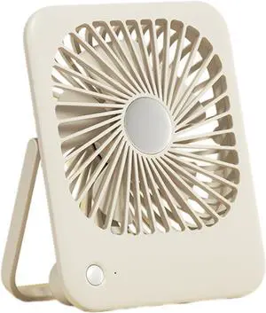 Desk Fan Battery Rechargeable 2000mAh 180° Foldable Portable Table Fan, 3 Speeds Adjustable Long Time Battery-life personal fan for Home Travel Outdoor Office for Women Men Gift-White