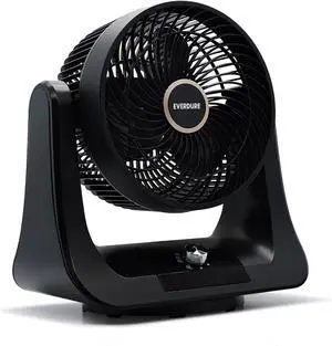 Everdure 9 Oscillating Desk or Table Fan, 3 Speed Settings, Targeted Airflow Control, Low Noise, Portable, Personal Fan, Perfect Cooling Fan for Bedroom, Living Room, Home Office, Black