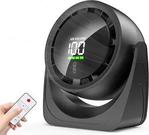 Desk Fan, 100-Speed Smart Air Circulator with 6H Timer & 36H Battery Life, 80ft Powerful Airflow, 25dB Ultra-Quiet 2-in-1 Wall/Table Design, 120° Adjustable Tilt for Home, Office, Outdoor & Camping