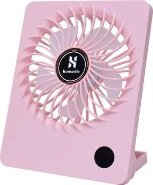 Personal Portable Fan, Rechargeable 2000mAh Battery Powered, Power Display and 180 Tilt Folding, Ultra Quiet, Office, Camping, Travel, in Car (Pink)