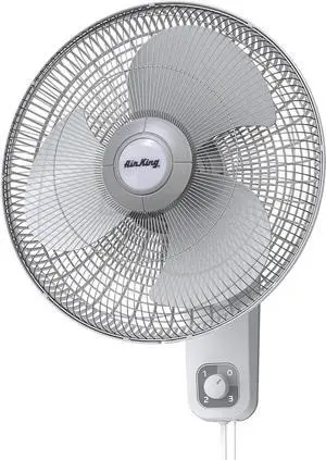 Air King 9016 Commercial Grade Oscillating Wall Mount Fan, 16-Inch