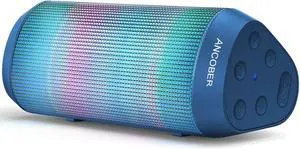 Portable Bluetooth Speaker, HD Stereo Sound with Lights, Wireless BT5.3, IPX4 Waterproof, Rechargeable, TWS Pairing, for Outdoor/Indoor/Travel/Party , Cool Electronics Gadgets, Ideal Gifts for Him Her