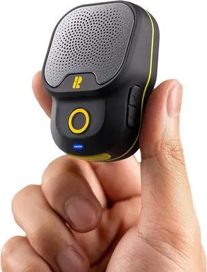 Wearable Bluetooth V5.3 Speaker, 30H Working Time Clip-On Wireless Jobsite Water-Resistant Portable Speaker, Built-in ENC Mic for Hands-Free Music/Calls, IPX7 Waterproof, TWS Portable Speaker