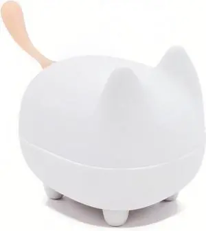 gingo Kitty Speaker Bluetooth Portable Mini Wireless Speaker with Clarity Stereo, Built-in Mic, Super Bass, Powerful Rich Room-Filling Sound, Cute Pet Subwoofer in White