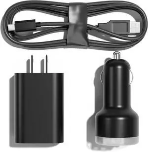 Airmoto Power Kit - Car Charger and Home Charger Tire Inflator Portable Air Compressor - Fast Charging with 3ft Lightning Cable