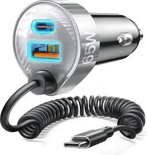 LISEN 95W Car Charger USB C Fast Charging for iPhone 16 15 Pro Max,Super Fast Type C Car Charger Adapter Fit iPhone 16e 15 Pro Max Plus,iPad Pro,Samsung Galaxy S25 S24Ultra,Pixel,Android,Sliver