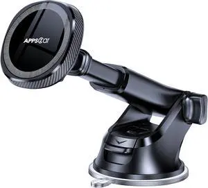 APPS2Car for MagSafe Car Mount, Magnetic Phone Holder for Car Dashboard Windshield iPhone Mount Holder Compatible with iPhone 16 15 14 13 12 Pro Plus Max, 17 Strong Magnets, Charging Not Supported