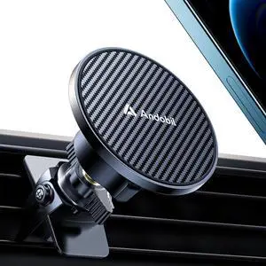 andobil for MagSafe Car Mount [Upgraded Strongest Magnet] Magnetic Phone Holder for Car Vent 360 Adjustable Magnetic Car Phone Holder Mount for iPhone 16 Pro Max 15 14 13 12 Plus Mini (Carbon Fiber)
