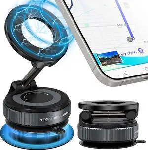 Car Phone Holder for Magsafe, 360° Adjustable Car Phone Mount, 78+LBS Strongest Suction & 4200gf Powerful Magnetic, Universal Phone Holders for Your Car Accessories for Women Men