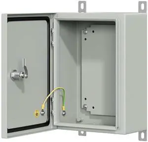 Metal Enclosure, IP65 Waterproof Electrical Box for Indoor and Outdoor Projects, Includes Mounting Plate and Wall Bracket 350×250×150mm (14"×10"×6")