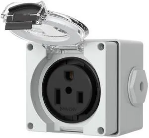 STARELO 50Amp Power Outlet Box,NEMA 6-50R Receptacle,250Volt Heavy-Duty Outdoor dustproof and Weatherproof for Electric Vehicles, generators, Welding Machines, etc.ETL Listed.(NEMA 6-50R Box)
