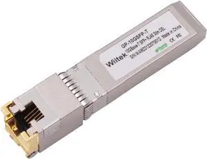 10G SFP+ to RJ45 Copper Modules, 1.25G/2.5G/5G/10GBase-T Ethernet Copper to SFP+ Transceiver Compatible for Dell Force 10 and Others GP-10GSFP-T(Cat 6a/7 or Better, 30-Meter)