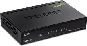 TRENDnet 8-Port Gigabit GREENnet Switch, Ethernet Network Switch, TEG-S82G, 8 x 10-100-1000 Mbps Gigabit Ethernet Ports, Ethernet Splitter, 16 Gbps, Metal, Lifetime Protection, Black