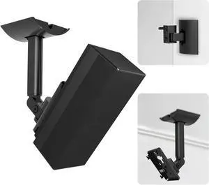 Speaker Wall Mount and Ceiling Mount for Bose UB-20, UB-20 & WB-50 Series II Surround Sound Speaker Mounting Bracket Compatible with Bose CineMate Lifestyle Tilt & Swivel Adjustable up to 180°,Black