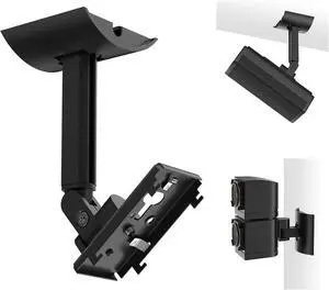 (2 Pack) Adjustable Speaker Wall Mount for Bose Cube Speaker, Ceiling & Wall Mount for Bose UB-20, UB-20 Series II, WB-50 II, Lifestyle, Soundtouch Series, Cinemate, Acoustimass Series Black