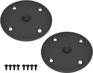 Speaker Mount Adapter with M20 Threading,4.13"x1",Metal Speaker Stand Top Hat with M20 Threading, 105X25mm (2 Packs Black)