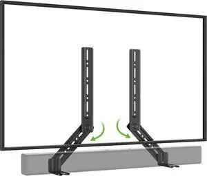 USX MOUNT Soundbar Mount, Sound Bar Mount for Mounting Above or Under TV, Fits Most of Sound Bars Up to 16 Lbs, with Detachable Extension Plates