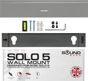 Sound Bass Solo 5 Wall Mount Bracket for Bose Solo 5 Sound Bar, Complete Kit with All Mounting Hardware, Compatible with Series II Soundbar, Designed in The UK by Soundbass