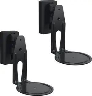 Sanus Speaker Wall Mounts for Sonos Era 100 Pair - Swivel & Tilt Speaker Mount with Easy 15-Minute Install - Black, 2-Pack
