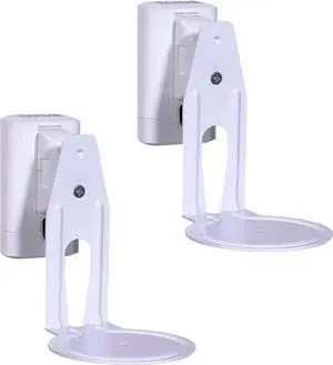 Sanus Speaker Wall Mounts for Sonos Era 100 Pair - Swivel & Tilt Speaker Mount with Easy 15-Minute Install  White, 2-Pack