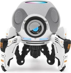Stand for Homepod Mini, ABS Holder Tripod with Robot Shape, Safe Stable Mount with Anti-Slip Silicone Pad Protects Home pod Mini Speaker Well