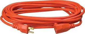 Southwire Outdoor Extension Cord - Standard Power for Lawn & Garden Equipment - Flexible Vinyl Jacket - Bright Orange - UL Listed - SJTW Rated - 16/3 - 25 Foot Length