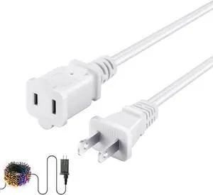 2 Prong Extension Cord,Extension Cords let You Power Devices Farther Away,10ft Extension Cord for Electronics